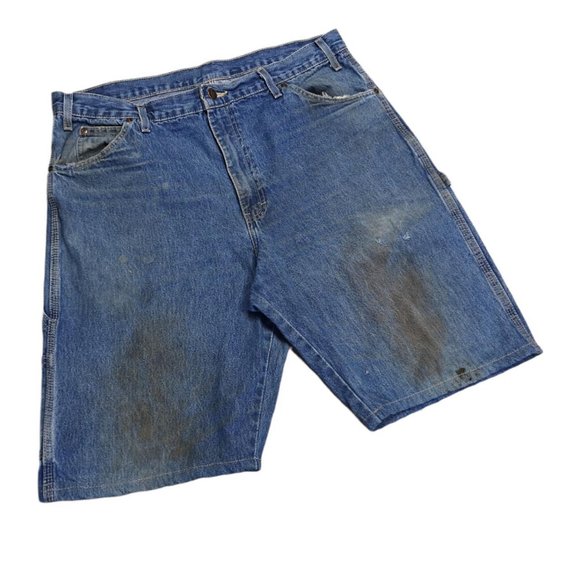 Men's Dickies Denim Cargo Shorts Size W36 - Picture 2 of 4